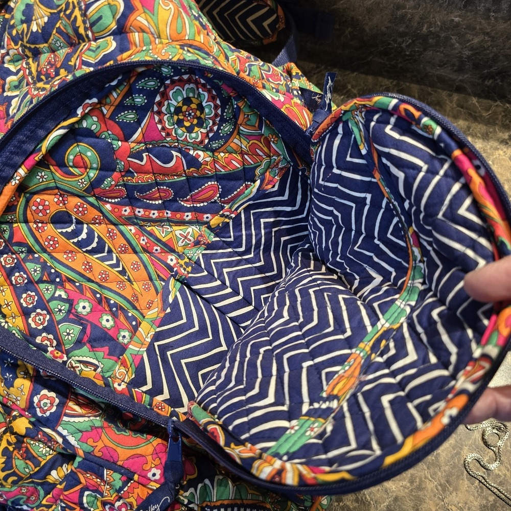 Vera Bradley Backpack Venetian Paisley Campus Backpack - Picture 5 of 10